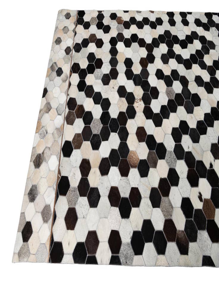 Detail image of 5' 2 x 8' Cowhide Leather Rug