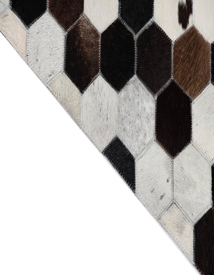 Detail image of 5' 2 x 8' Cowhide Leather Rug