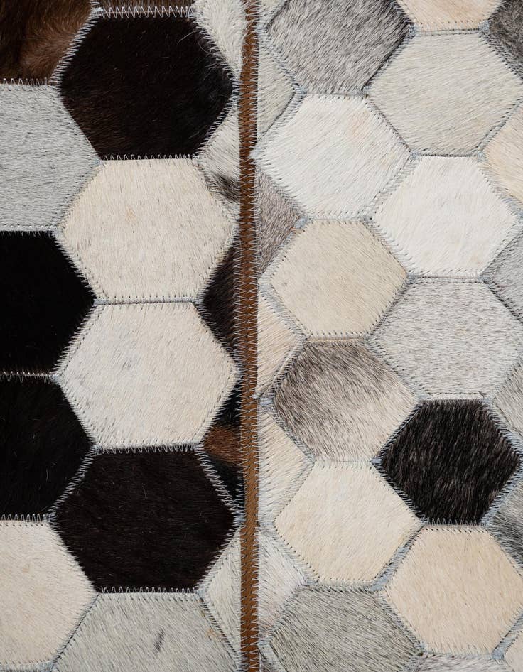 Detail image of 5' 2 x 8' Cowhide Leather Rug