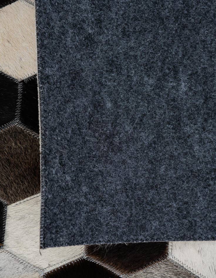 Detail image of 5' 2 x 8' Cowhide Leather Rug