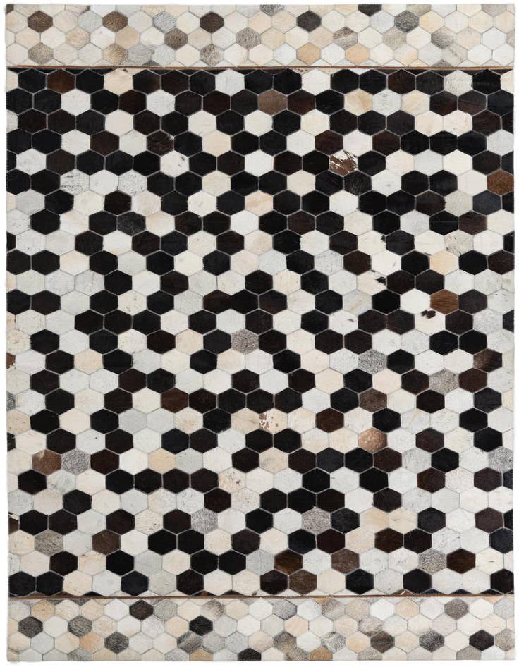 Detail image of 5' 2 x 8' Cowhide Leather Rug