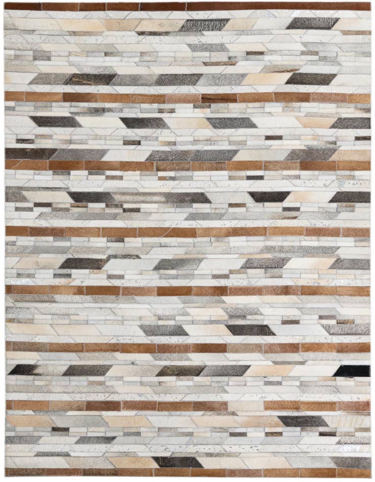 Detail image of 5' 1 x 8' Cowhide Leather Rug