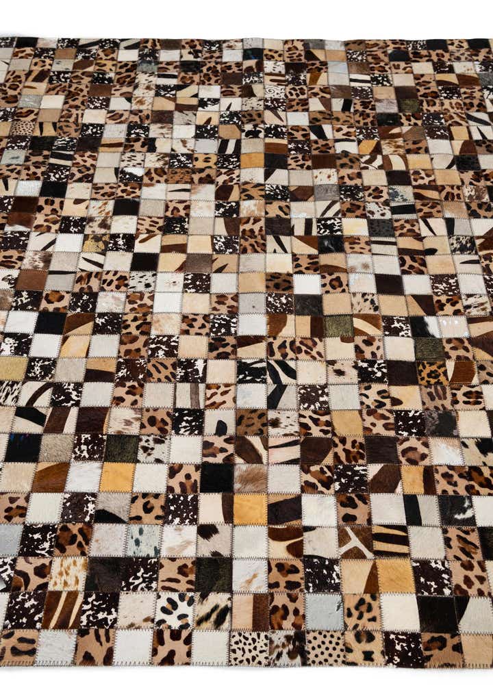 5' 1 x 8' 1 Cowhide Leather Rug