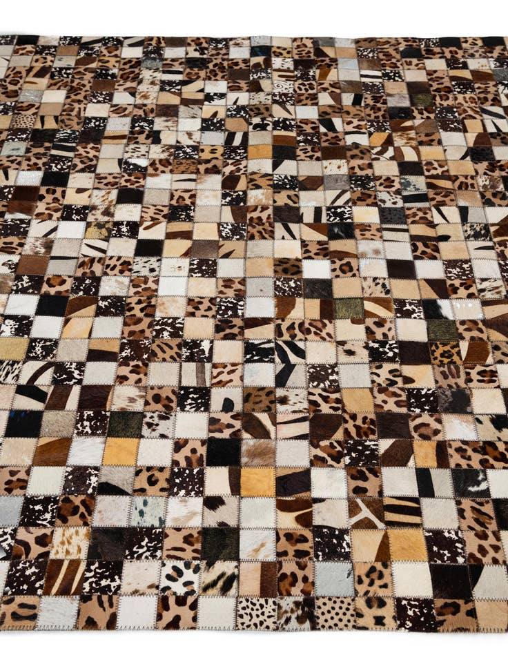 Detail image of 5' 1 x 8' 1 Cowhide Leather Rug