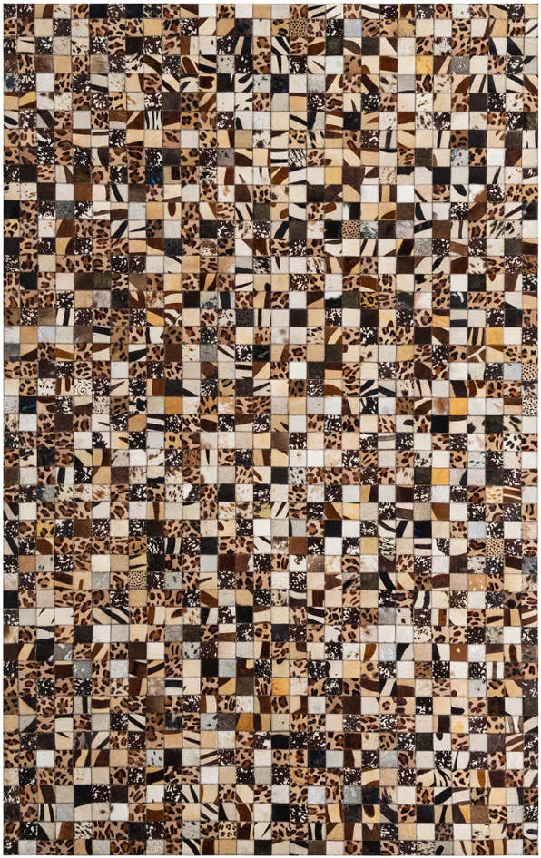 Detail image of 5' 1 x 8' 1 Cowhide Leather Rug