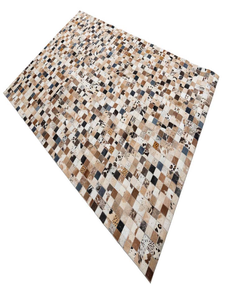 Detail image of 5' 1 x 8' Cowhide Leather Rug