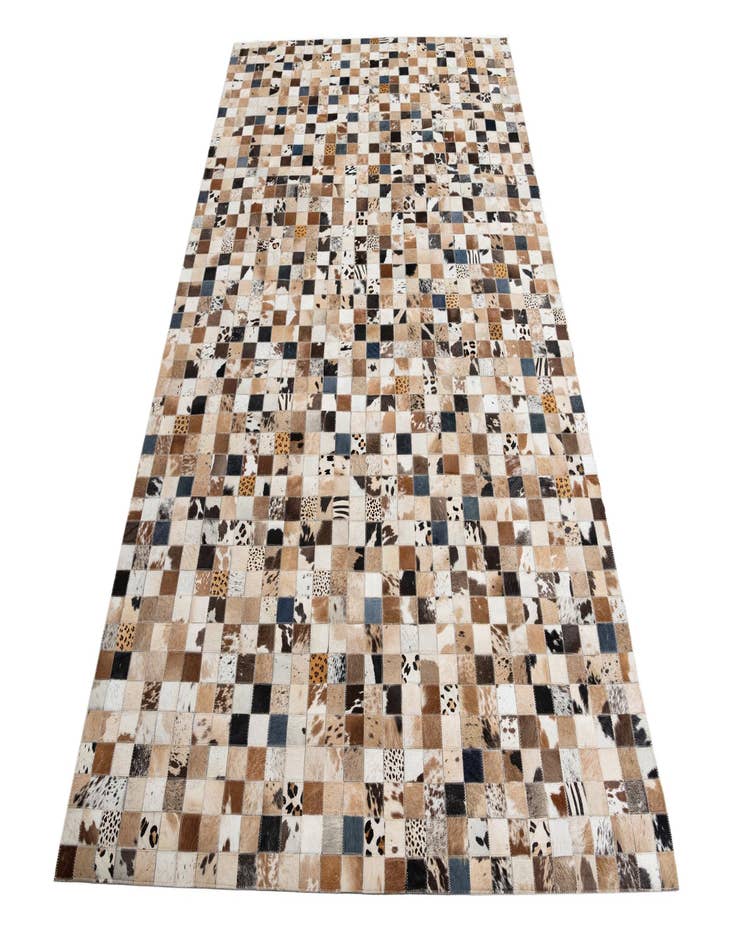 Detail image of 5' 1 x 8' Cowhide Leather Rug