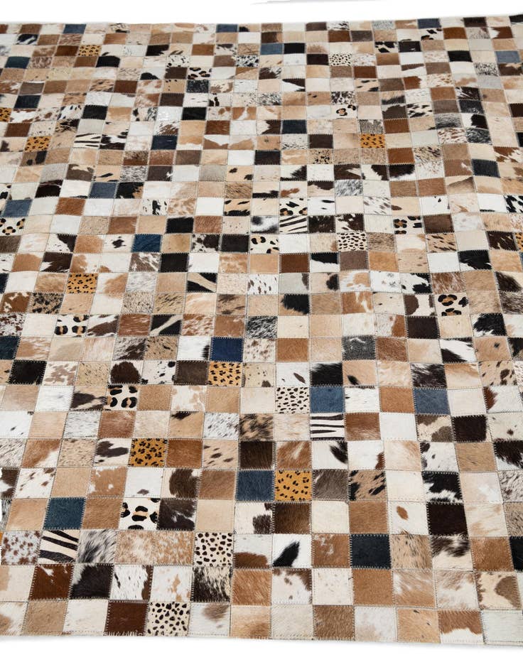 Detail image of 5' 1 x 8' Cowhide Leather Rug