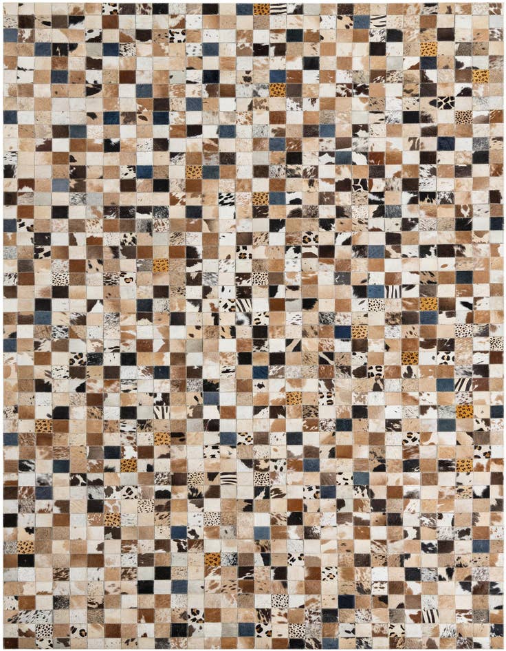 Detail image of 5' 1 x 8' Cowhide Leather Rug