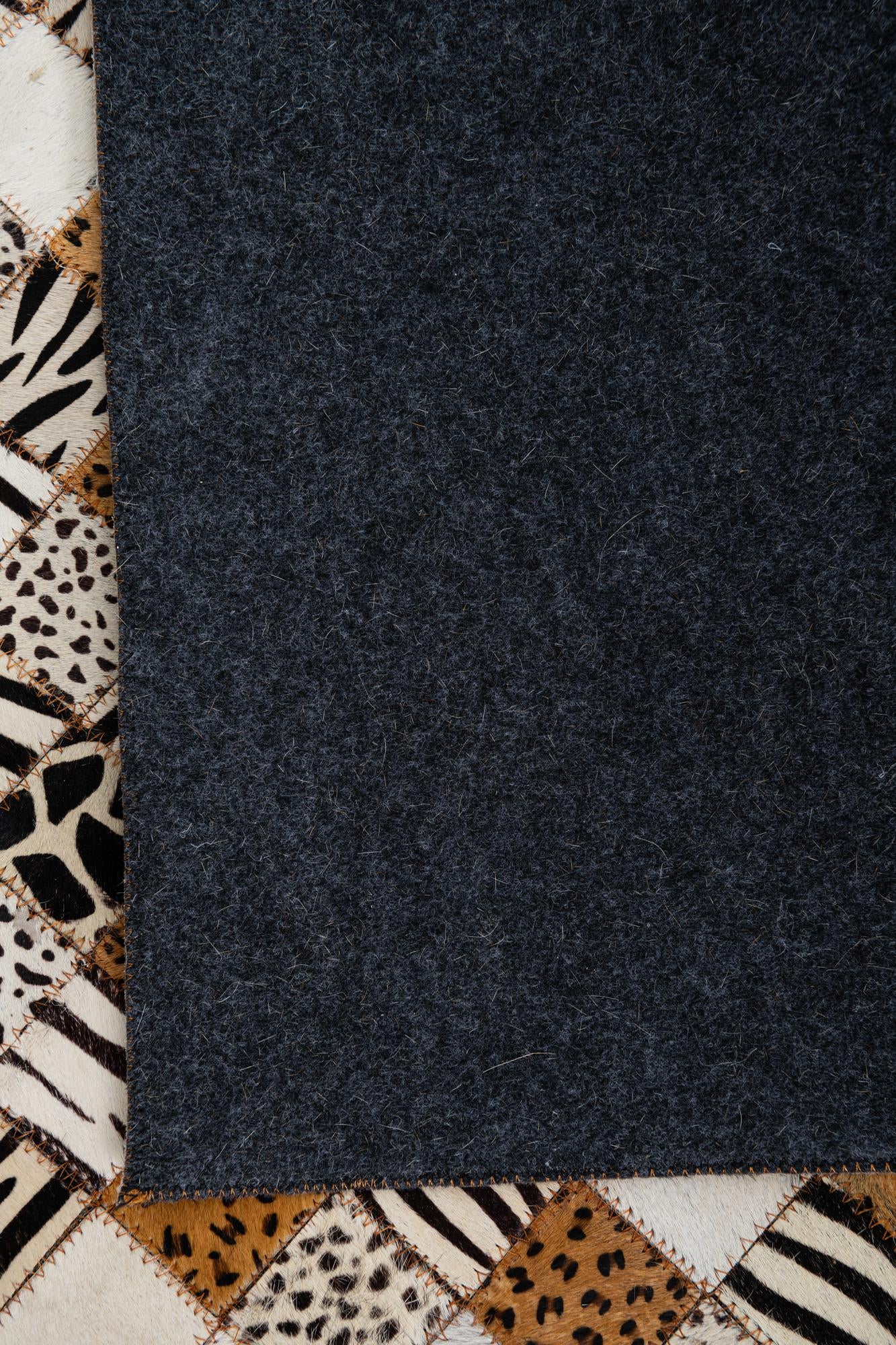 5' 1 x 8' Cowhide Leather Rug