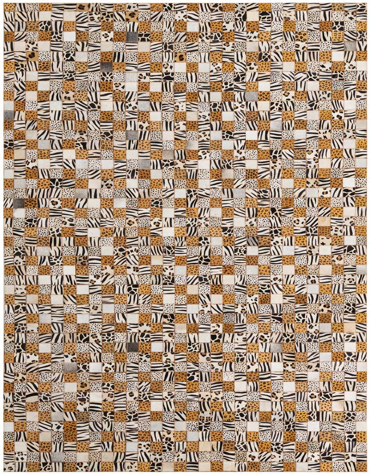 Detail image of 5' 1 x 8' Cowhide Leather Rug