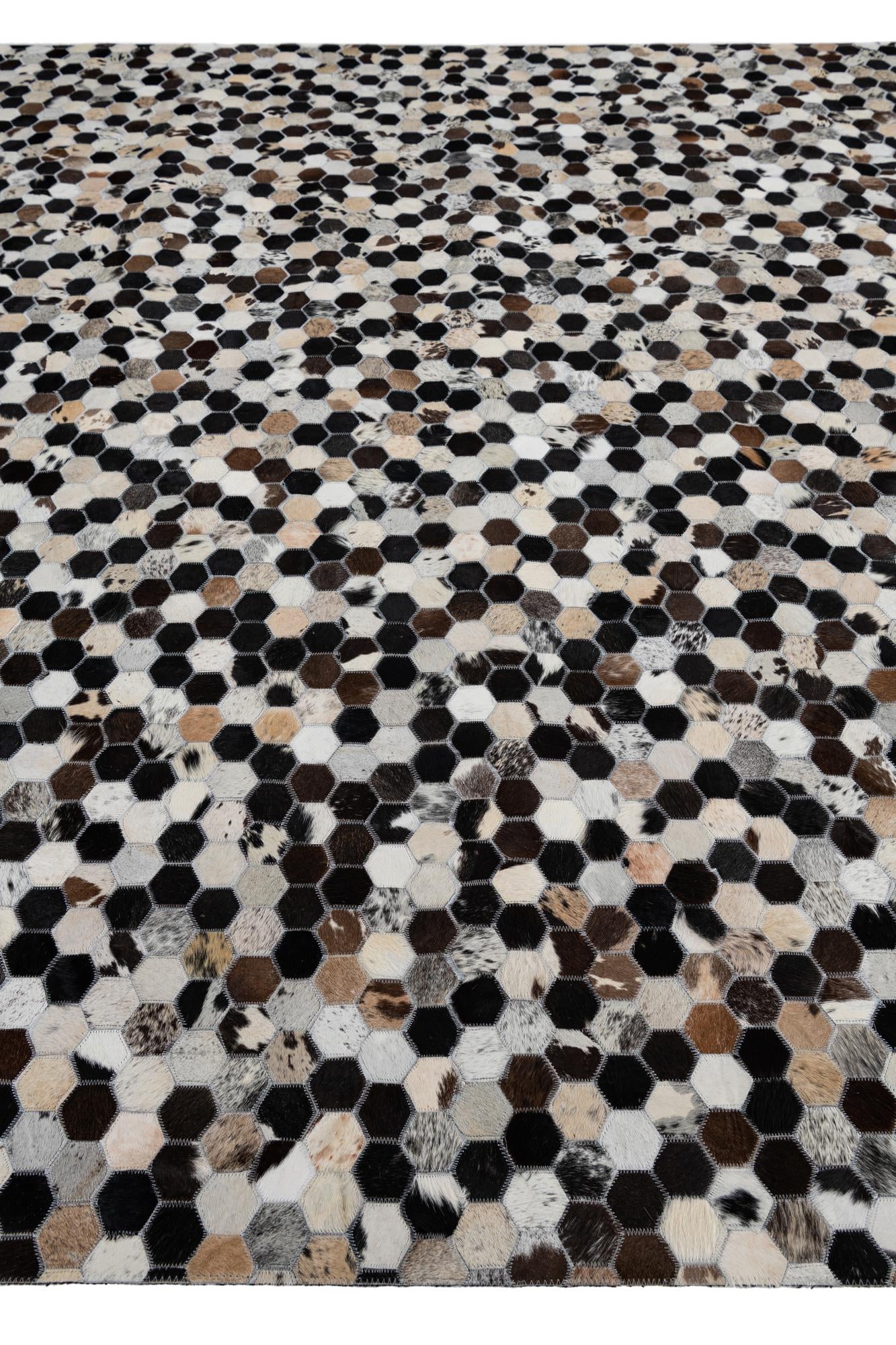 8' x 10' 1 Cowhide Leather Rug