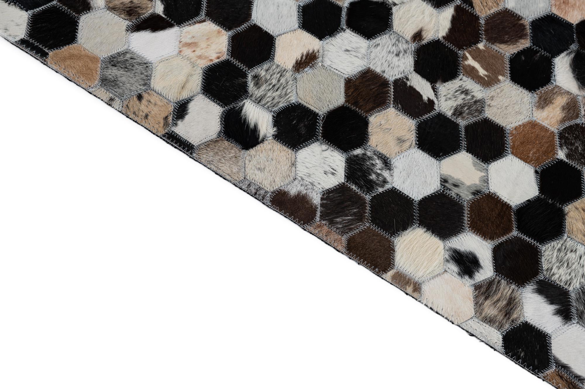 8' x 10' 1 Cowhide Leather Rug