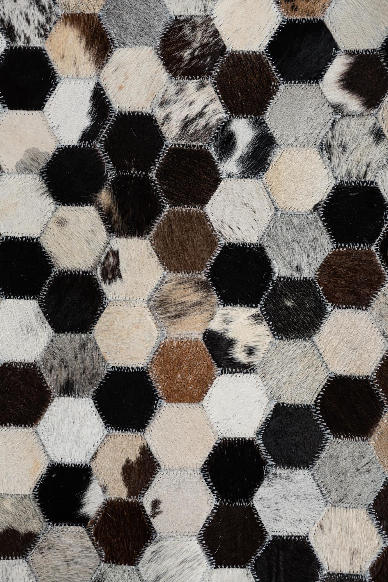 8' x 10' 1 Cowhide Leather Rug