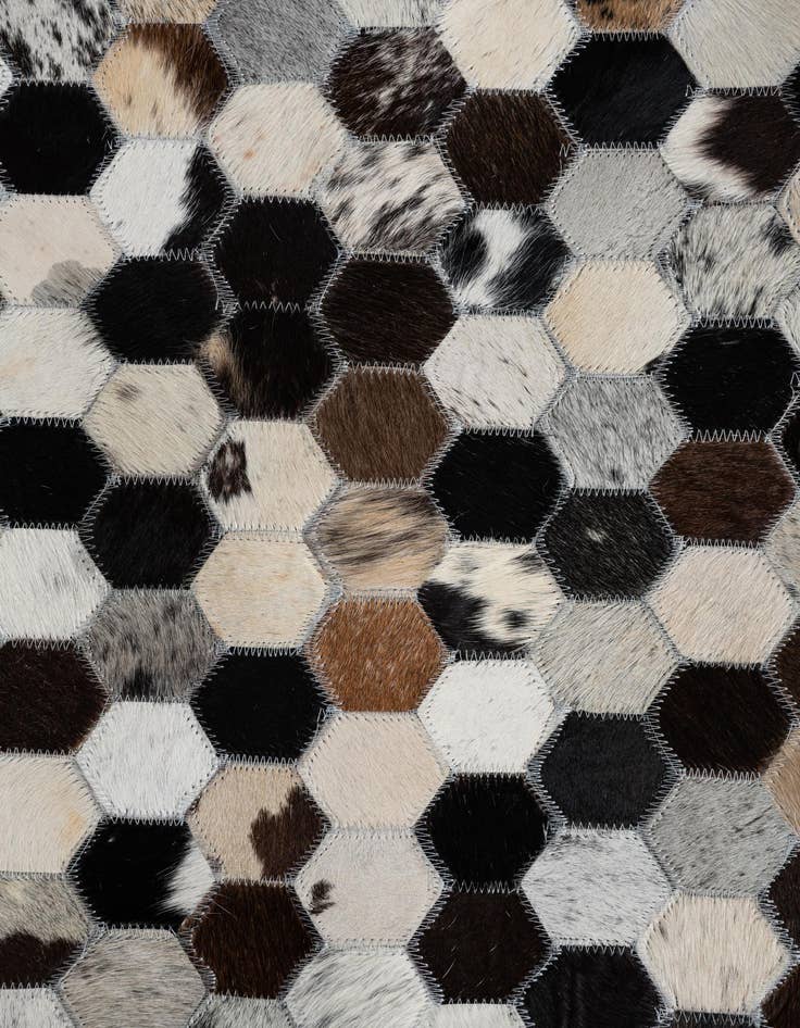 Detail image of 8' x 10' 1 Cowhide Leather Rug