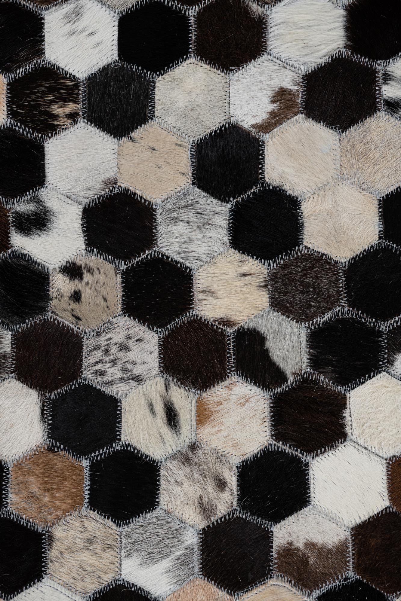 8' x 10' 1 Cowhide Leather Rug