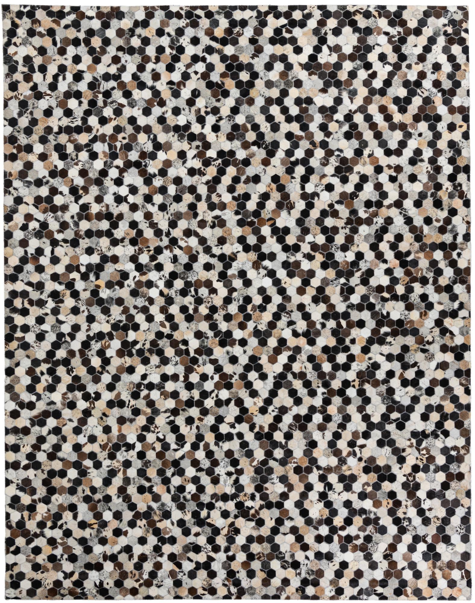 8' x 10' 1 Cowhide Leather Rug
