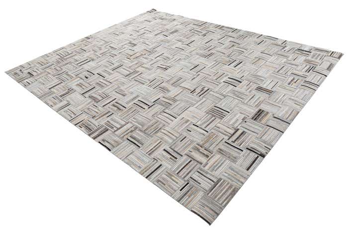 8' x 9' 9 Cowhide Leather Rug