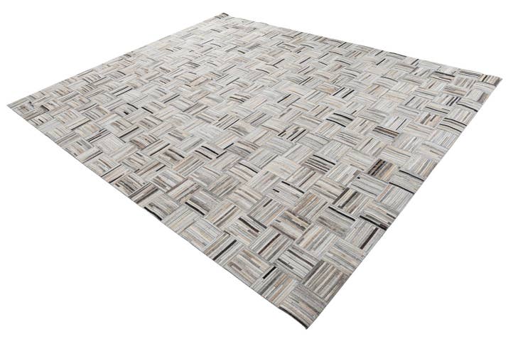 Detail image of 8' x 9' 9 Cowhide Leather Rug