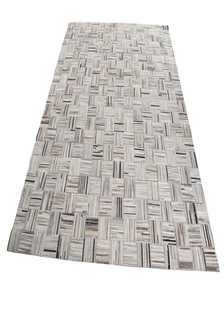 8' x 9' 9 Cowhide Leather Rug