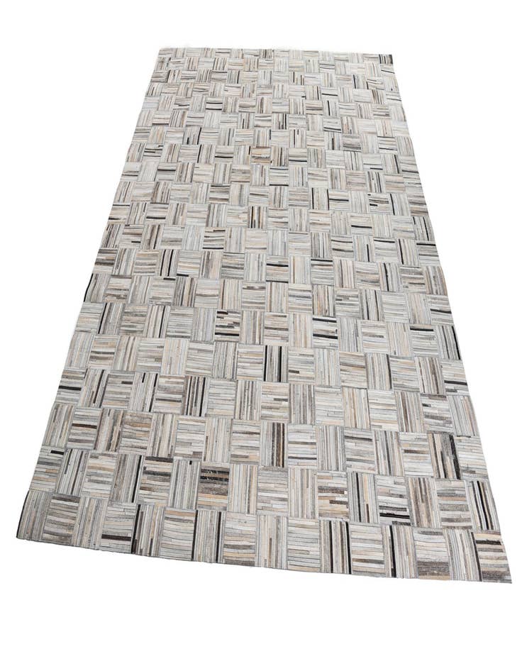 Detail image of 8' x 9' 9 Cowhide Leather Rug