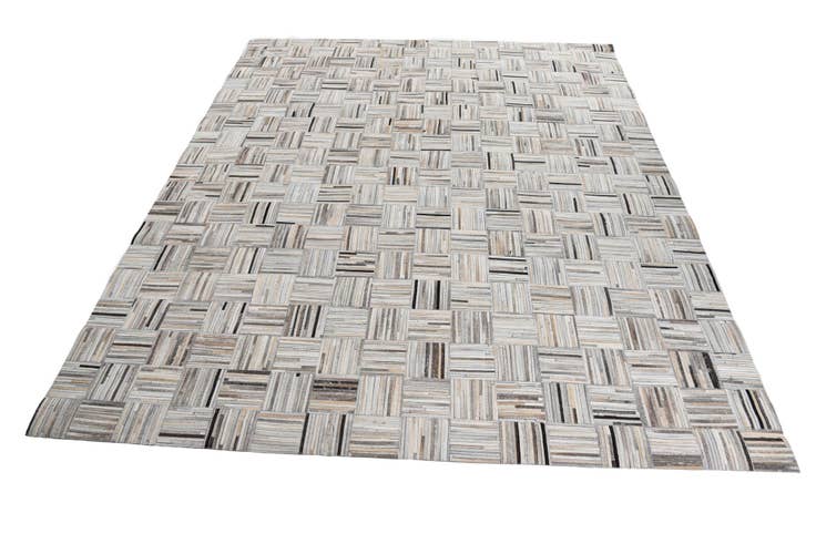 Detail image of 8' x 9' 9 Cowhide Leather Rug