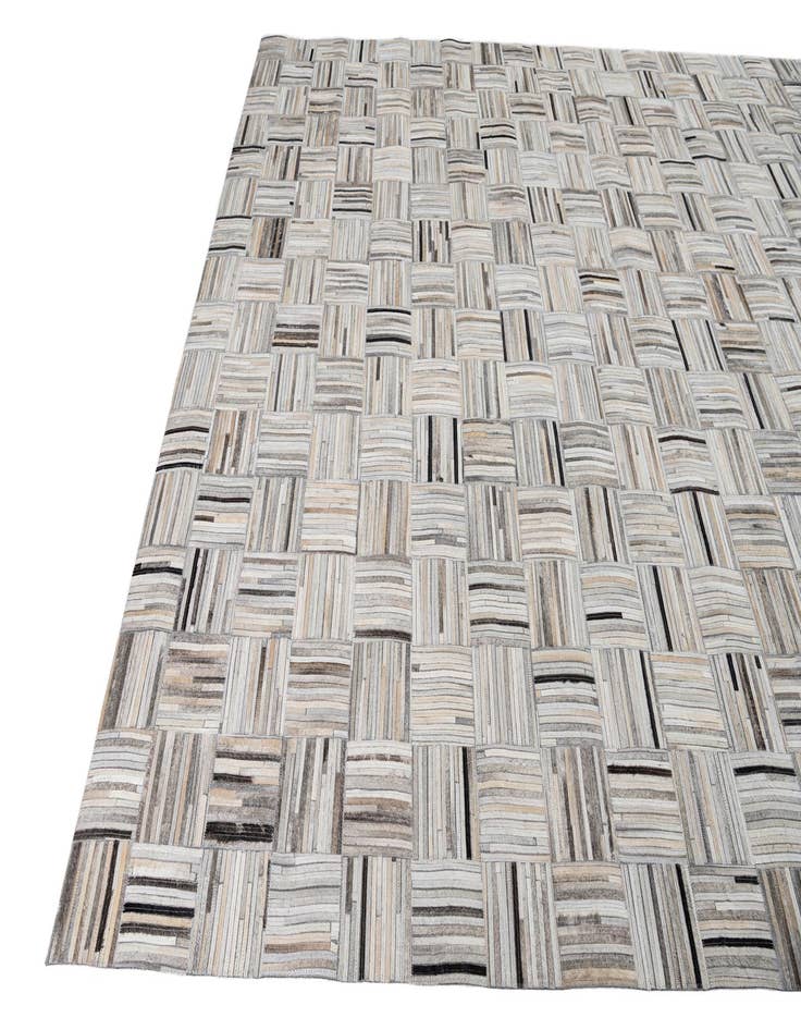 Detail image of 8' x 9' 9 Cowhide Leather Rug