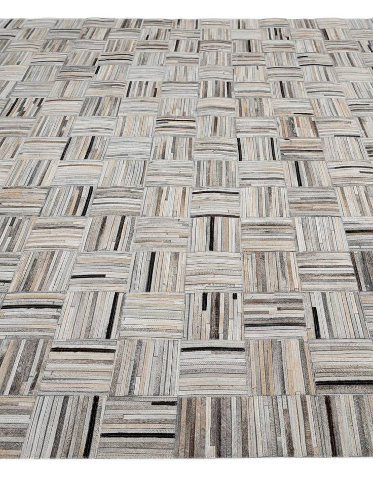 Detail image of 8' x 9' 9 Cowhide Leather Rug