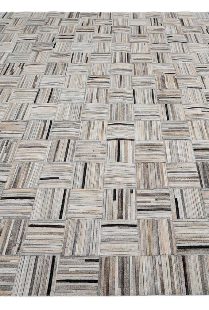 8' x 9' 9 Cowhide Leather Rug