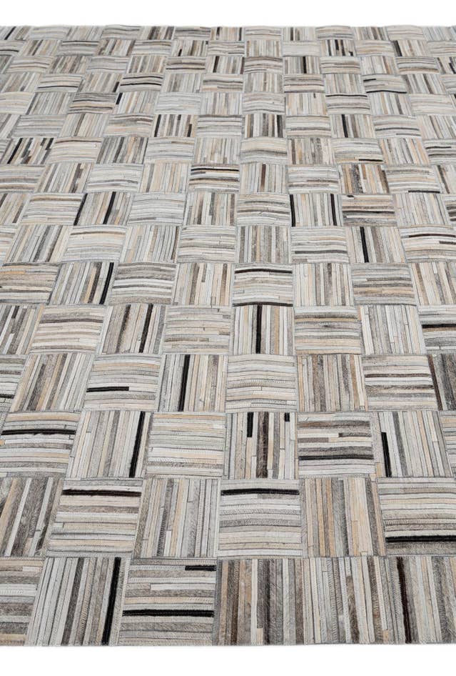 Detail image of 8' x 9' 9 Cowhide Leather Rug