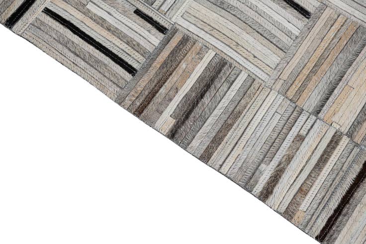 Detail image of 8' x 9' 9 Cowhide Leather Rug
