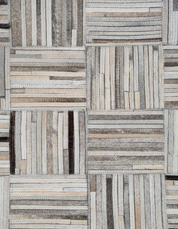 Detail image of 8' x 9' 9 Cowhide Leather Rug