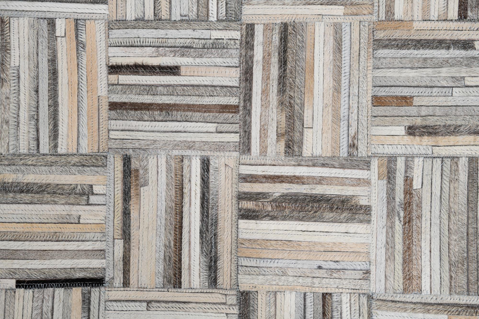 8' x 9' 9 Cowhide Leather Rug