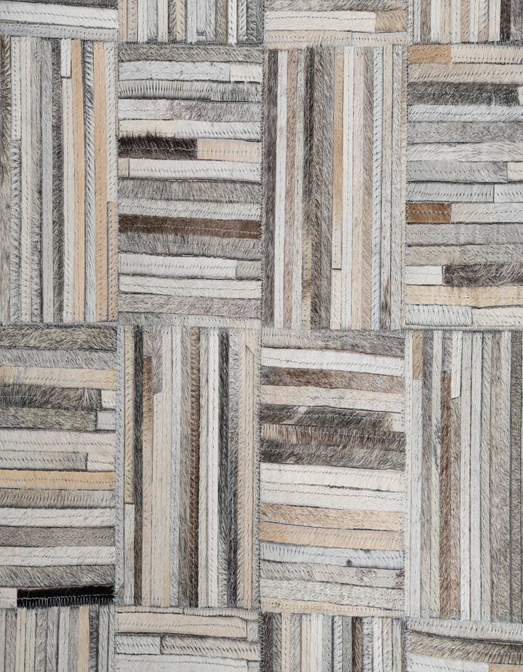 Detail image of 8' x 9' 9 Cowhide Leather Rug