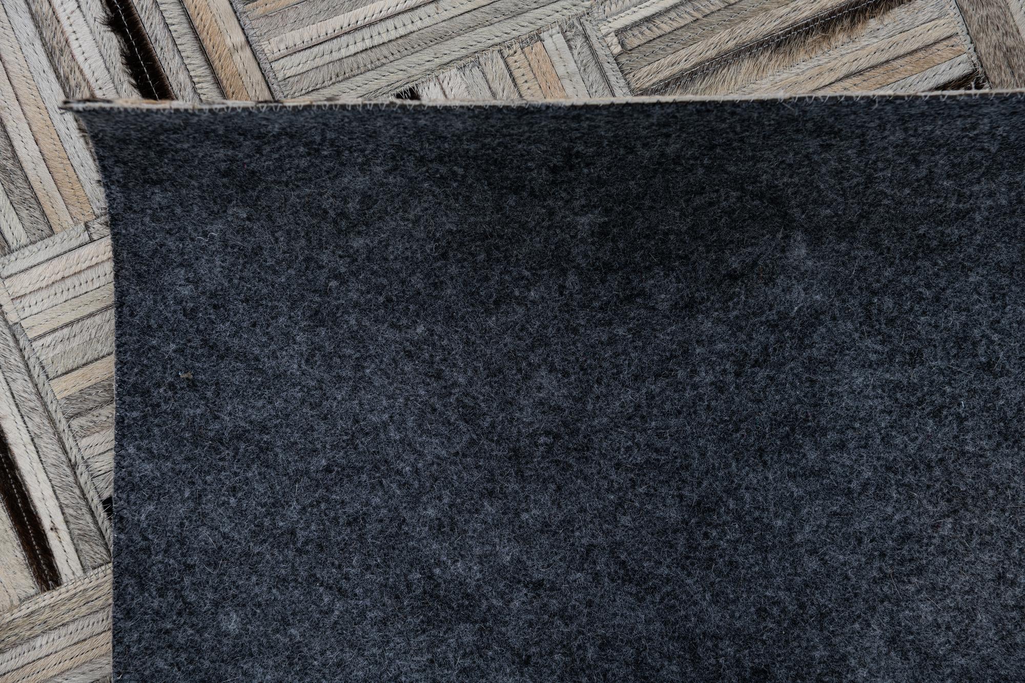 8' x 9' 9 Cowhide Leather Rug