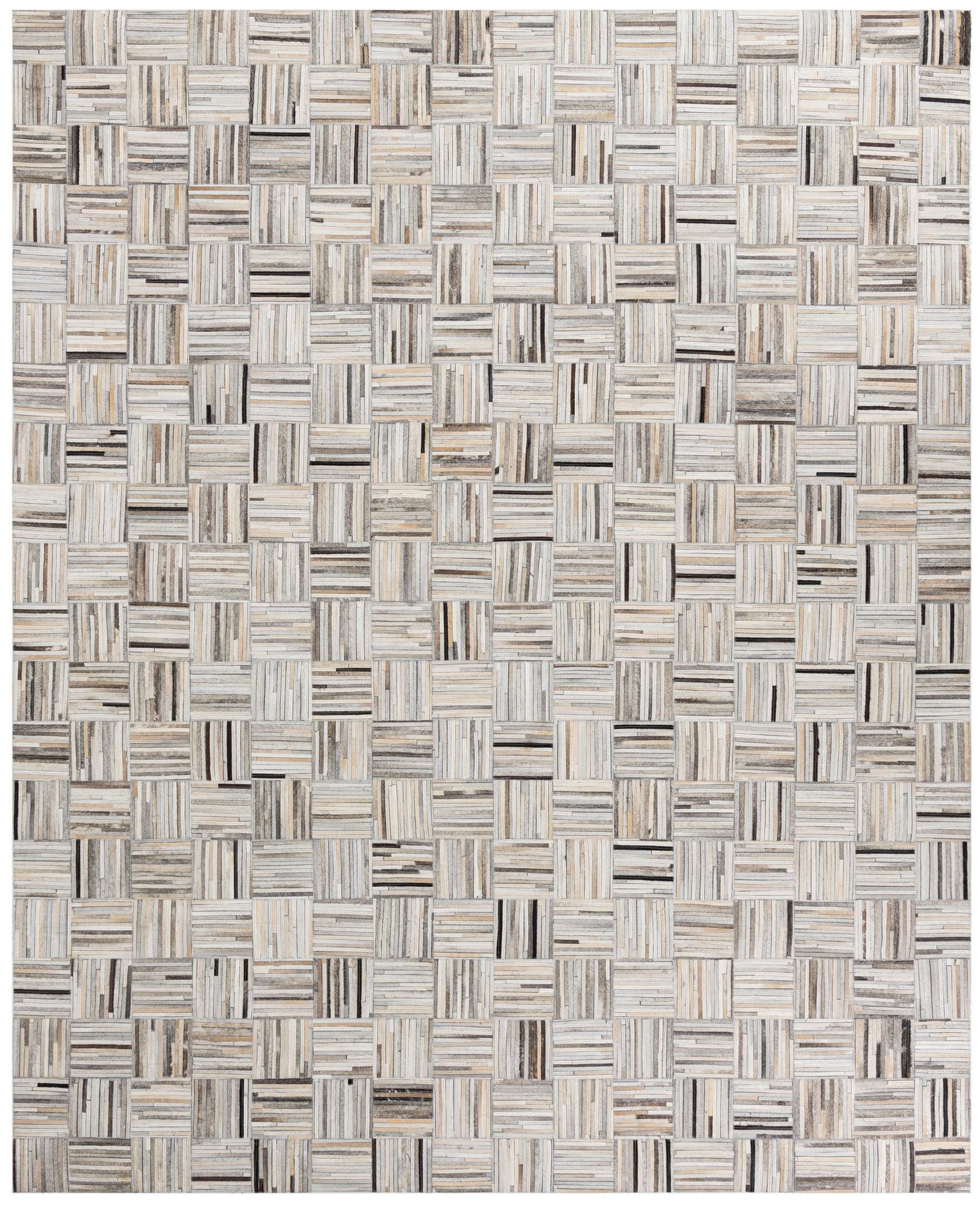 8' x 9' 9 Cowhide Leather Rug