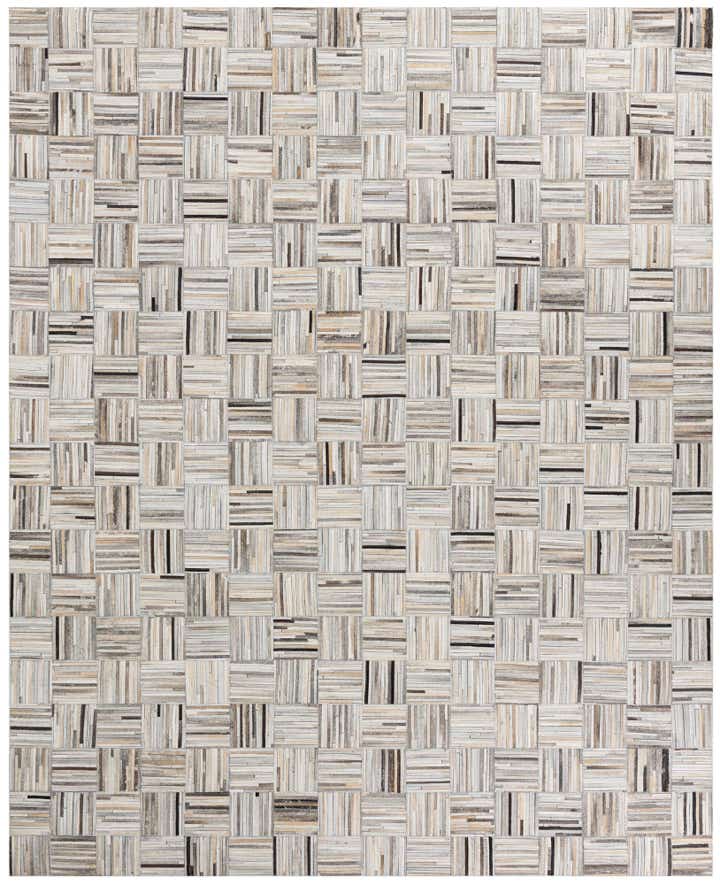 8' x 9' 9 Cowhide Leather Rug