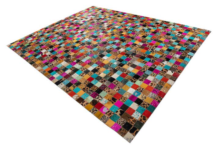 8' x 10' Cowhide Leather Rug