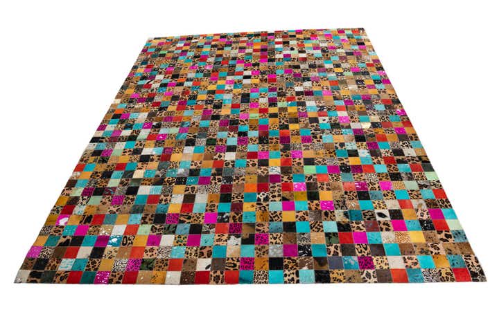 8' x 10' Cowhide Leather Rug
