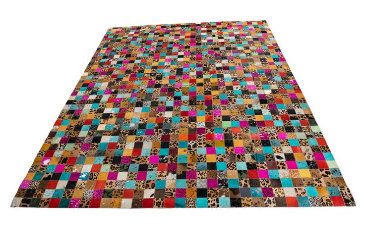 Detail image of 8' x 10' Cowhide Leather Rug
