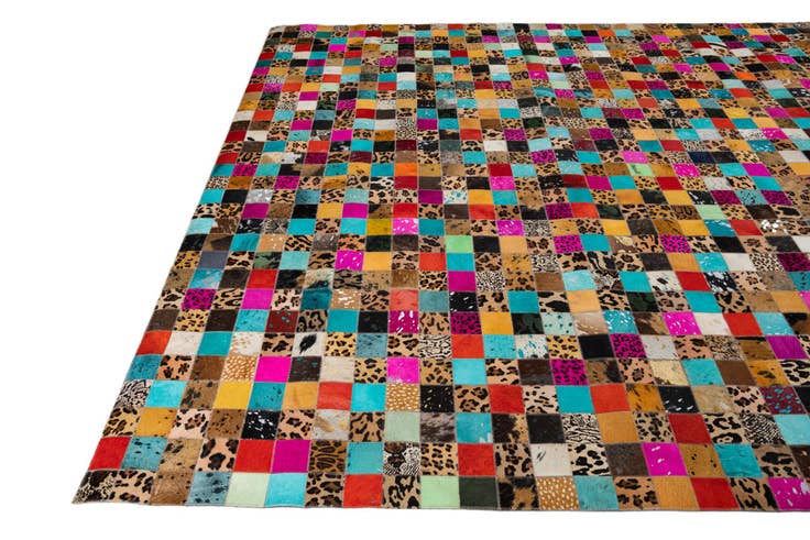 Detail image of 8' x 10' Cowhide Leather Rug