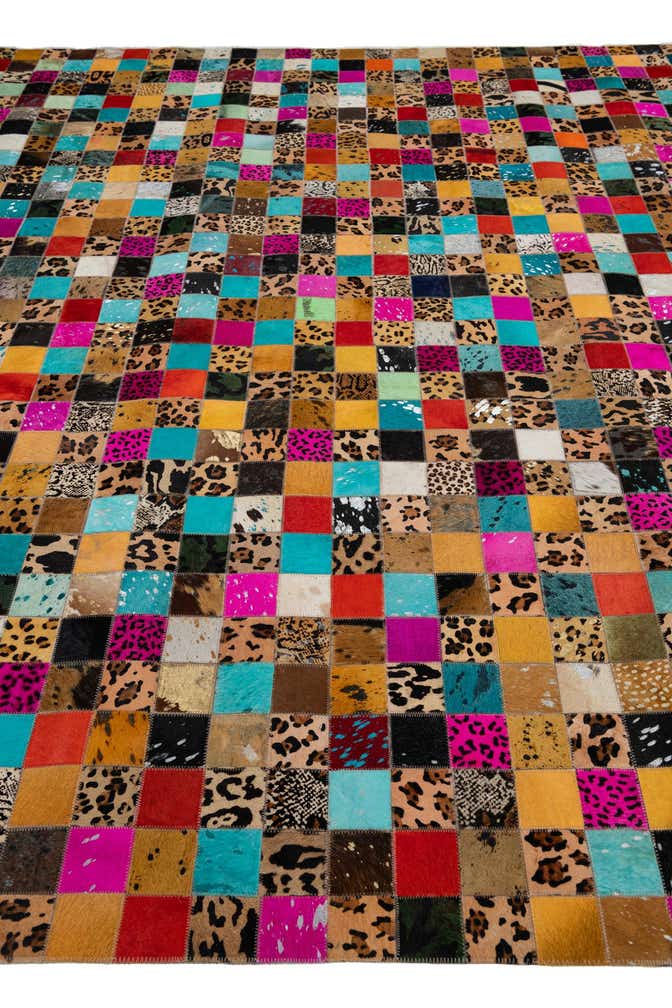 8' x 10' Cowhide Leather Rug