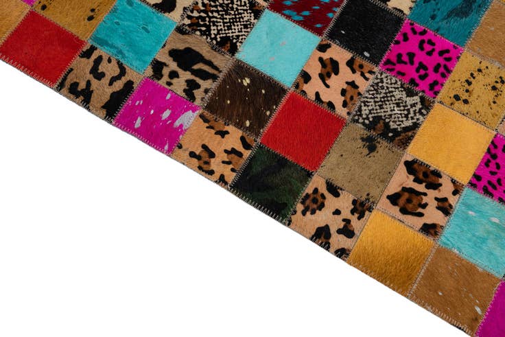 Detail image of 8' x 10' Cowhide Leather Rug