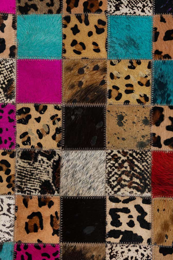 8' x 10' Cowhide Leather Rug