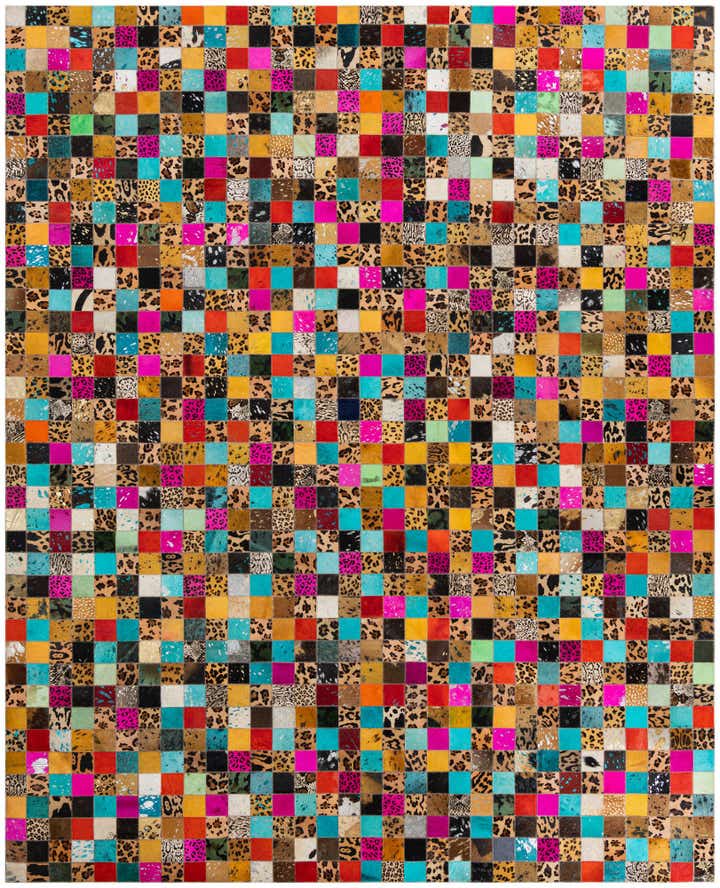 8' x 10' Cowhide Leather Rug
