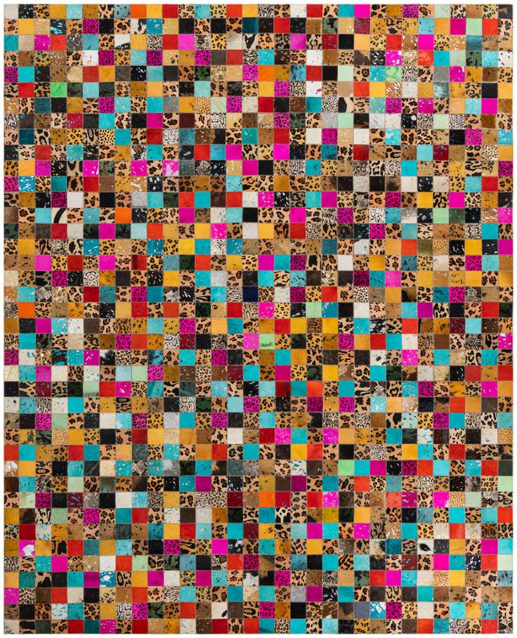 Detail image of 8' x 10' Cowhide Leather Rug