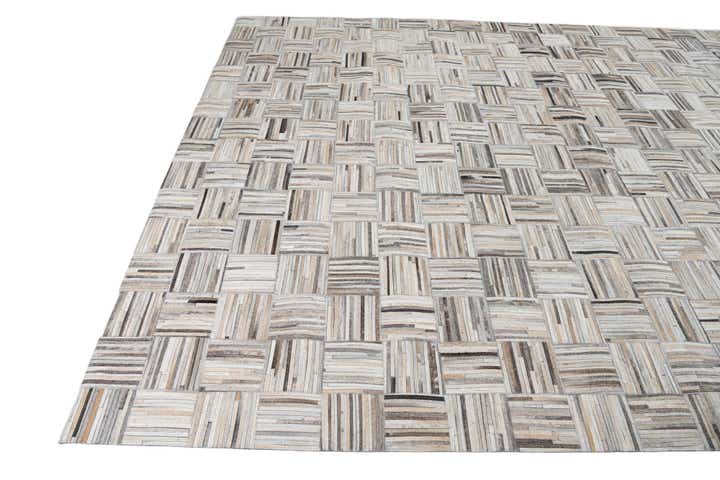 7' 10 x 9' 10 Cowhide Leather Rug