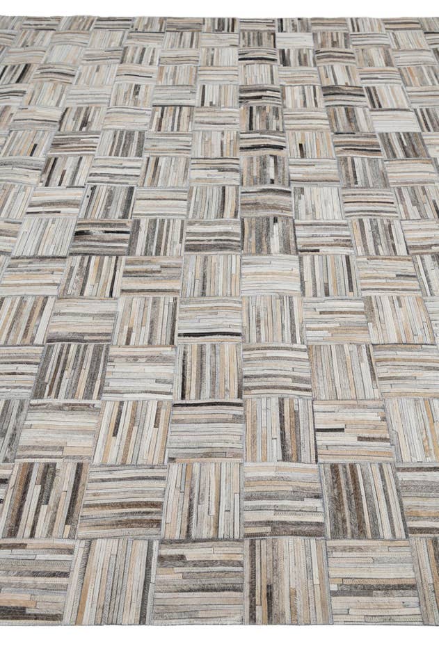 Detail image of 7' 10 x 9' 10 Cowhide Leather Rug