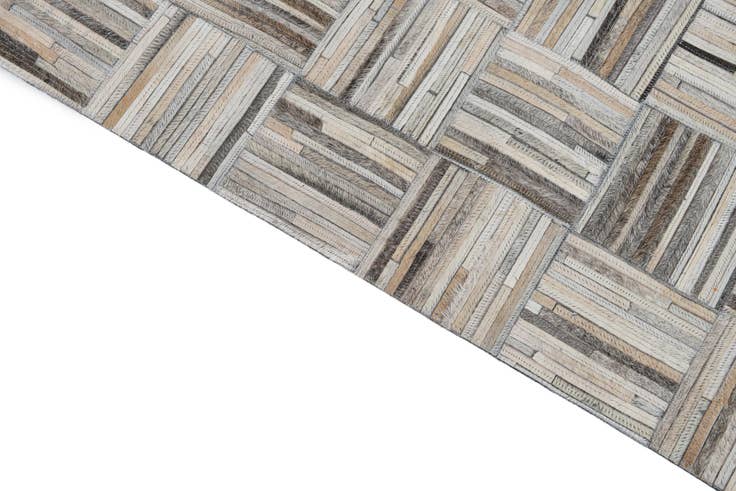 Detail image of 7' 10 x 9' 10 Cowhide Leather Rug