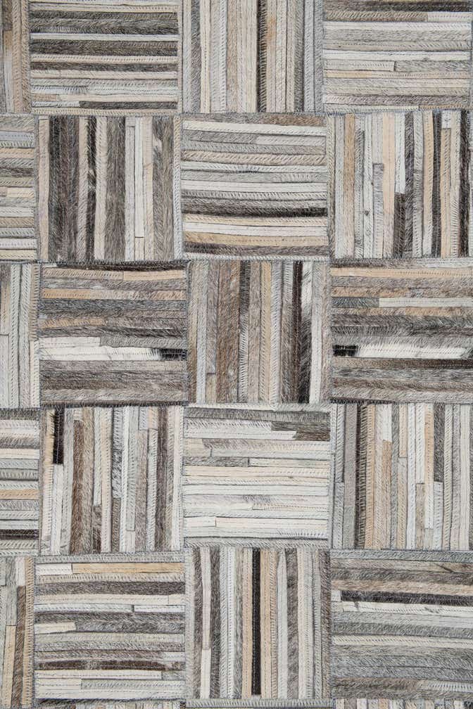 7' 10 x 9' 10 Cowhide Leather Rug